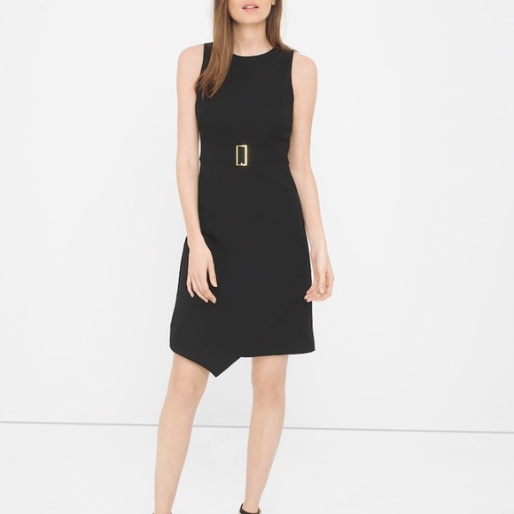 White Asymmetrical Wrap Dress